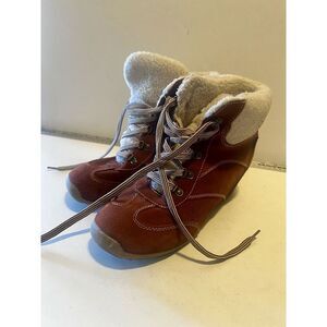 SPORTO Women's Size 10 Boots Leather Suede Shoes‎ Fleece Lined SUE Lace Up